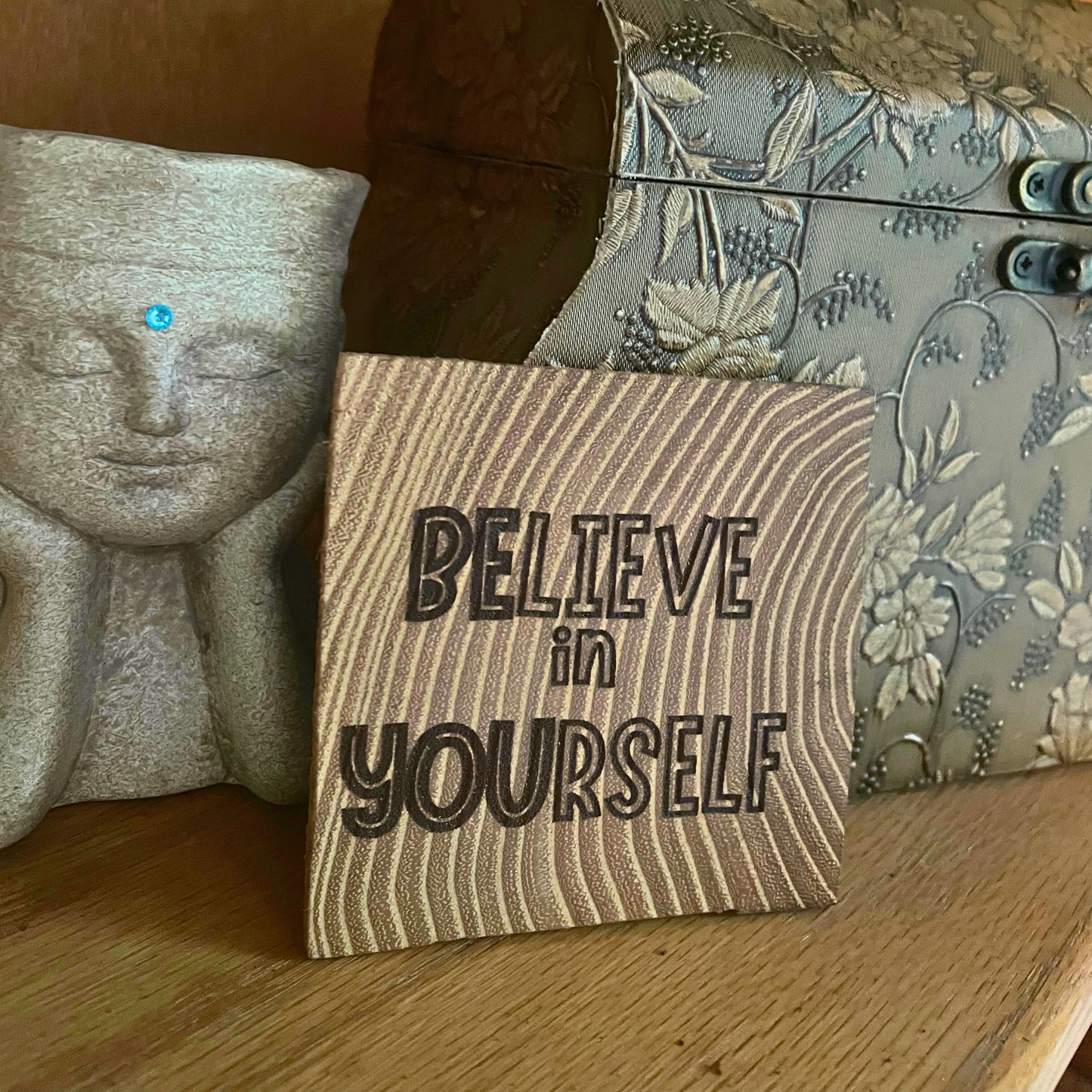 Be YOU PocketSmile™ (Oak Decor Tile Coaster)